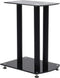 vidaXL - Speaker - standaard - 2 - st - aluminium - veiligheidsglas - zwart