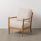 Leunstoel Beige Natuurlijk Rubberwood Hout MDF Foam 100 % polyester 65 x 71 x 88 cm