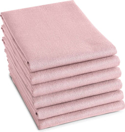 DDDDD - Theedoek - 60x65 cm - Pastel Roze - Set van 6 stuks