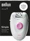 Braun Silk-épil 1 1-000 - Epilator - 20 pincetten - Roze Wit