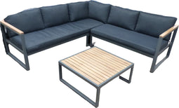 Eurofleur aanbieding - Auckland cornerset antraciet/acacia light t...
