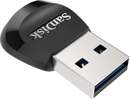 Sandisk MobileMate - USB 3.0 microSD-kaartlezer - 170 MB/s - Zwart