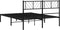vidaXL - Bedframe - met - hoofdbord - metaal - zwart - 120x200 - cm