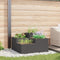 vidaXL - Tuinbak - 100x100x48 - cm - Zwart - Staal