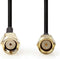 Nedis Antennekabel - SMA Male - SMA Female - Verguld - 50 Ohm - 1 m - Zwart