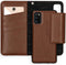 Selencia Hoesje Geschikt voor Samsung Galaxy A41 Hoesje Met Pasjeshouder - Selencia Surya 2-in-1 Uitneembare Vegan Lederen Bookcase - Bruin