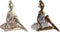 Decoratieve figuren DKD Home Decor Roze Lila Hars (19 x 13,5 x 17,5 cm) (2 Stuks)