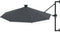 vidaXL - Wandparasol - met - LED's - 300 - cm - antracietkleurig
