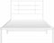 vidaXL - Bedframe - met - hoofdbord - metaal - wit - 107x203 - cm
