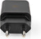 Nedis WCHAM213ABK - USB-wandlader - 12 W - Snellaad functie - 1x 2.1 A - Inclusief 1 m USB-A naar micro-USB kabel - Zwart