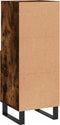 vidaXL - Dressoir - 34,5x34x90 - cm - bewerkt - hout - gerookt - eiken
