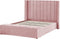 NOYERS - Bed met opbergruimte - Roze - 140 x 200 cm - Fluweel