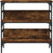 vidaXL - Wandtafel - 75x32x75 - cm - bewerkt - hout - gerookt - eikenkleurig