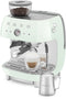 Smeg EGF03PGEU - Espressomachine met bonenmaler - 19 bar druk - Watergroen
