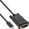 InLine 64142 - USB 3.1 Type C naar VGA kabel - 2 meter - Zwart