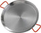 Garcima Paella Pan - 40 cm - Geschikt voor 2-3 Personen - Zilver met rode handvatten