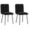 vidaXL - Eetkamerstoelen - 2 - st - fluweel - zwart