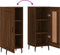 vidaXL - Dressoir - 34,5x34x90 - cm - bewerkt - hout - bruin - eikenkleur