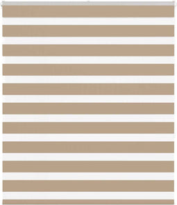 vidaXL - Zebra - Blind - 120x150 - cm - stofbreedte - 115,9 - cm - polyester - zandbruin