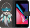 iMoshion Hoesje Geschikt voor iPhone SE (2022) / SE (2020) / 8 / 7 Hoesje Met Pasjeshouder - iMoshion Design Softcase Bookcase - Zwart / Meerkleurig / Dreamcatcher