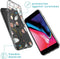 iMoshion Hoesje Geschikt voor iPhone SE (2022) / SE (2020) / 8 / 7 Hoesje Siliconen - iMoshion Design hoesje - Groen / Transparant / Roze / Vintage Flowers