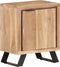 vidaXL - Nachtkastje - met - natuurlijke - rand - 40x30x50 - cm - massief - acaciahout