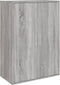 vidaXL - Dressoir - 60x31x84 - cm - bewerkt - hout - grijs - sonoma
