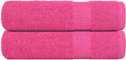 vidaXL - Handdoeken - 2 - st - 50x100 - cm - 360 - g/m² - 100% - katoen - roze