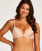 Hunkemöller Angie - Push-up BH - Voorgevormd met kant - Beige - Maat C85