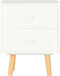 vidaXL - Nachtkastjes - 2 - st - 40x30x50 - cm - massief - grenenhout - wit