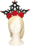 Halloween/horror verkleed kroon met rozen - vampier/dark queen - kunststof - dames/meisjes