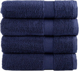 vidaXL - Badhanddoeken - SOLUND - 4 - st - 600 - g/m² - 70x140 - cm - marineblauw