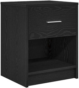 vidaXL - Nachtkastje - met - lade - 40x34x50 - cm - zwart