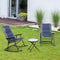 Coast 3-delige opvouwbare bistro-set Outdoor Swenkstoelen met tafelblauw + grijs