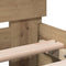 vidaXL Artisan - Bedframe - Tweepersoons - 203 x 95 x 70 cm - Bewerkt hout - Eikenkleur