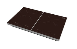 ETNA KIV12ZIL - Inductiekookplaat - 2 kookzones - Zwart/Zilver