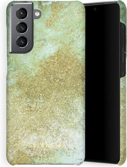 Selencia Hoesje Geschikt voor Samsung Galaxy S21 Hoesje - Selencia Maya Fashion Backcover - groen