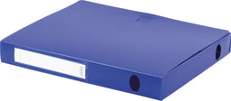 Pergamy elastobox, voor ft A4, uit PP van 700 micron, rug van 4 cm, blauw