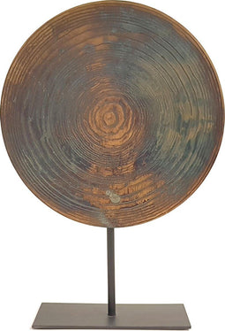 Light & Living Garas ornament op voet Ø35x51 cm - vurig brons-mat zwart