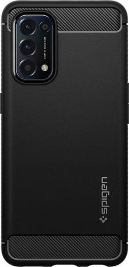 Spigen - Oppo Find X3 Lite Hoesje - Back Case Rugged Armor Mat Zwart