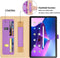 Lunso - Geschikt voor Lenovo Tab M10 Plus Gen 3 (3e generatie) - Luxe Bookcase hoes - Paars