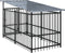 vidaXL - Hondenkennel - met - dak - 7,51 - m² - staal