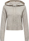 Jacqueline de Yong Jdyrue Life - Trui L/s Short Hood Pul Knt - Regular fit - Chateau Gray