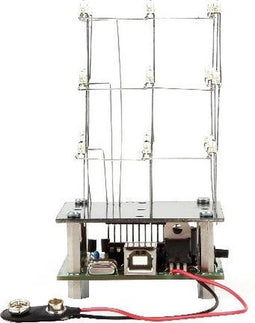 Whadda Educatieve soldeer- en programmeerkit, 3D-ledkubus, 27 rode leds, 3 x 3 x 3
