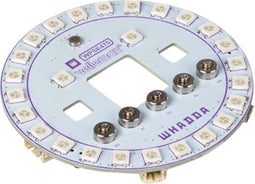 Whadda RGB-ledring shield voor micro:bit, 26 leds, microfoon, zoemer, eenvoudig te programmeren