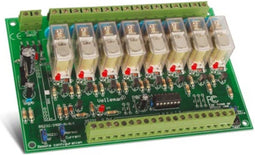 Whadda Soldeerkit, DIY, 8-kanaals afstandsbediende relaiskaart, RS232 bediening, diagnose/testsoftware