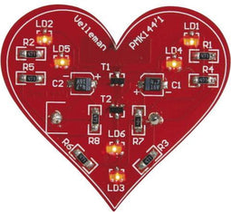 Whadda Soldeerkit, DIY, knipperend SMD hart, mini liefdesgadget, Valentijn