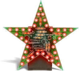 Whadda Soldeerkit, DIY, rode LED-Ster, knipperend of statisch, geweldig voor de feestdagen