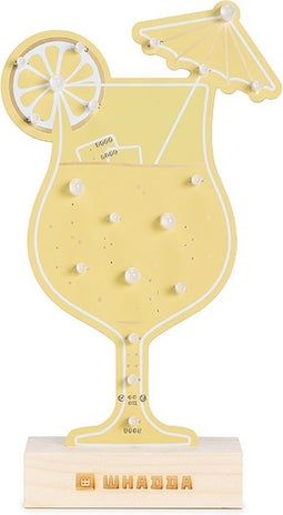 Whadda Soldeerkit, XL-printplaat, cocktail, met houder, educatief en creatief STEM-bouwpakket