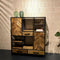 Livingfurn - Kabinetkast Brooklyn 140cm - Mangohout / Gecoat Staal